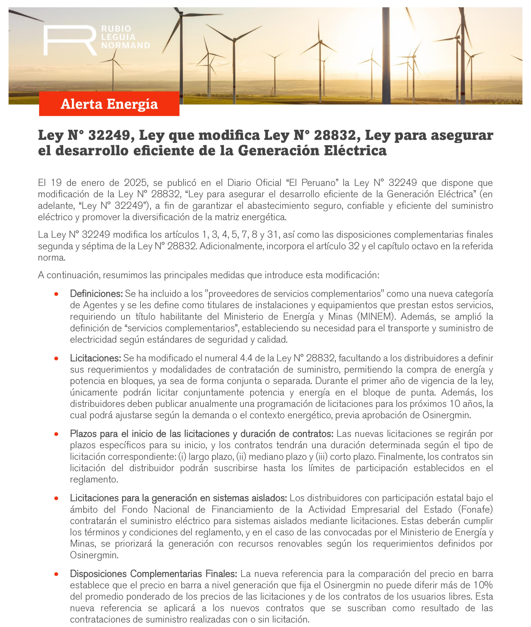 Ley N° 32249, Ley que modifica Ley N° 28832, Ley para asegurar el ...